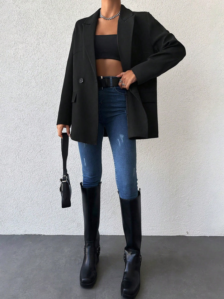 Sacou SHEIN, negru