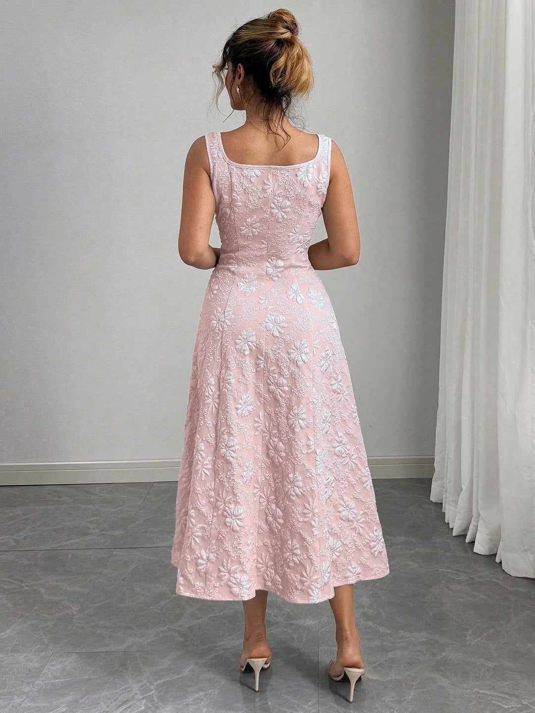 SHEIN maxi ruha, rózsaszín