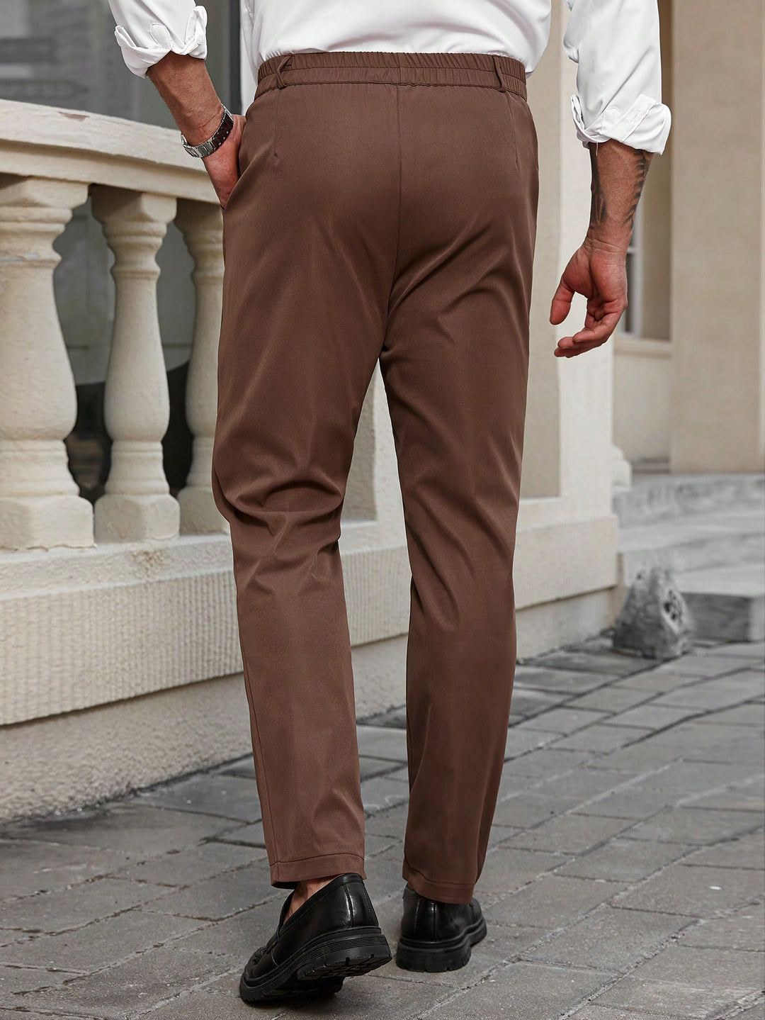 Pantaloni SHEIN, maro
