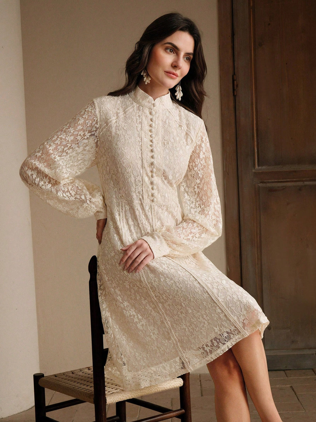 Rochie scurtă SHEIN, bej