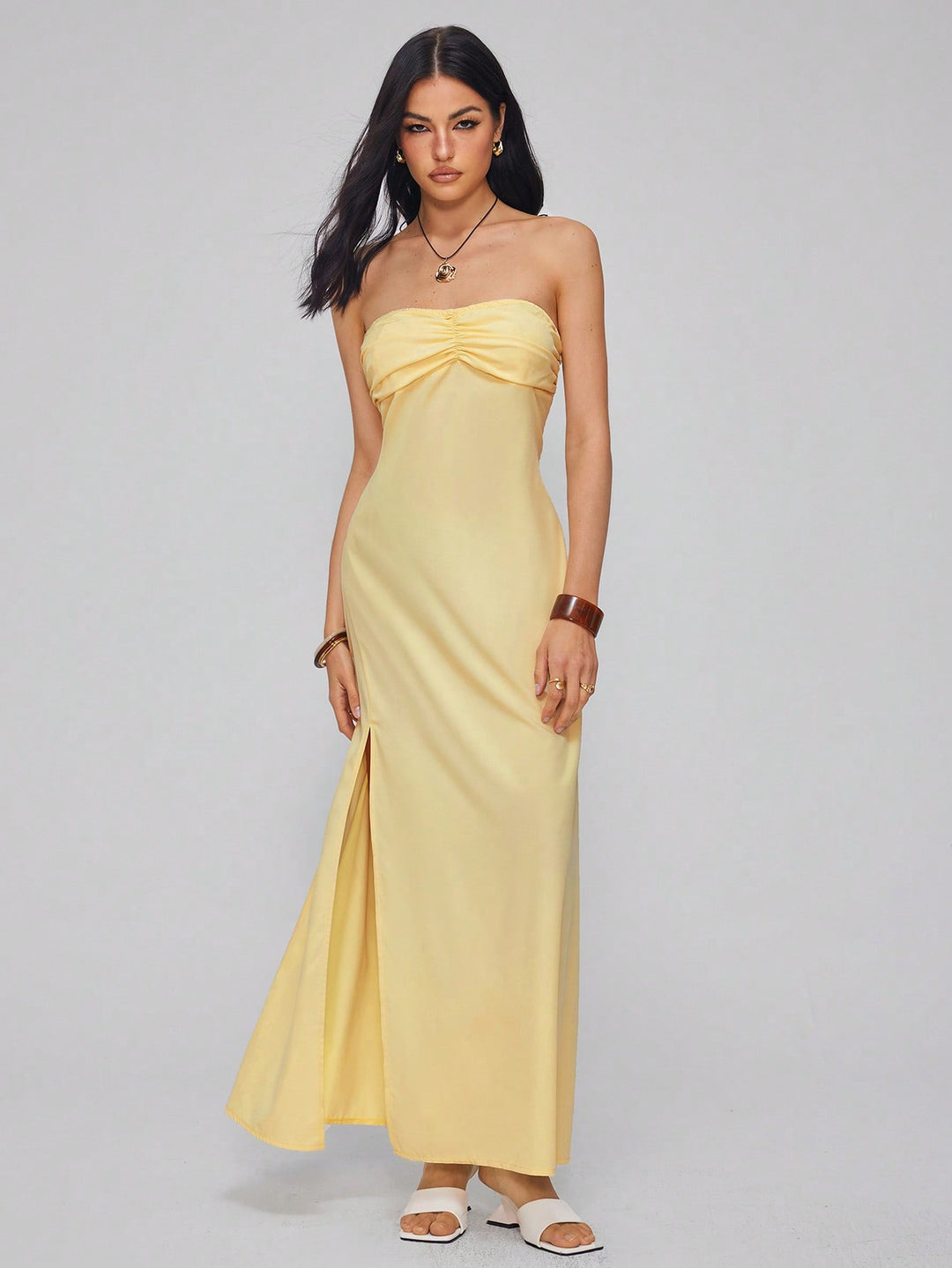 Rochie maxi SHEIN, galben