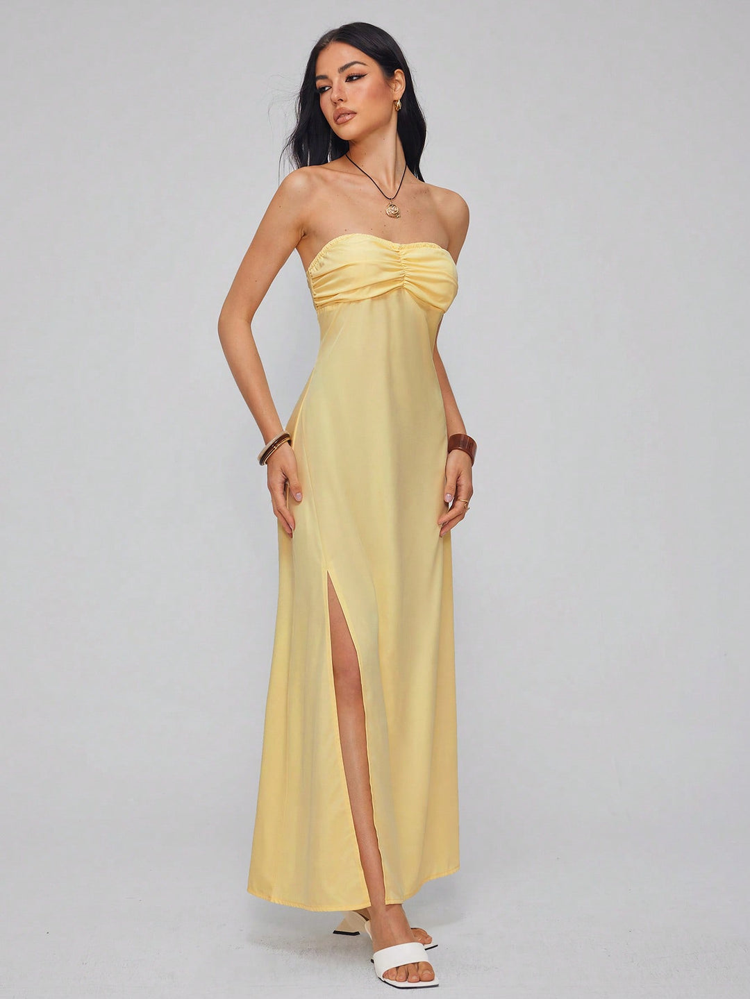 Rochie maxi SHEIN, galben
