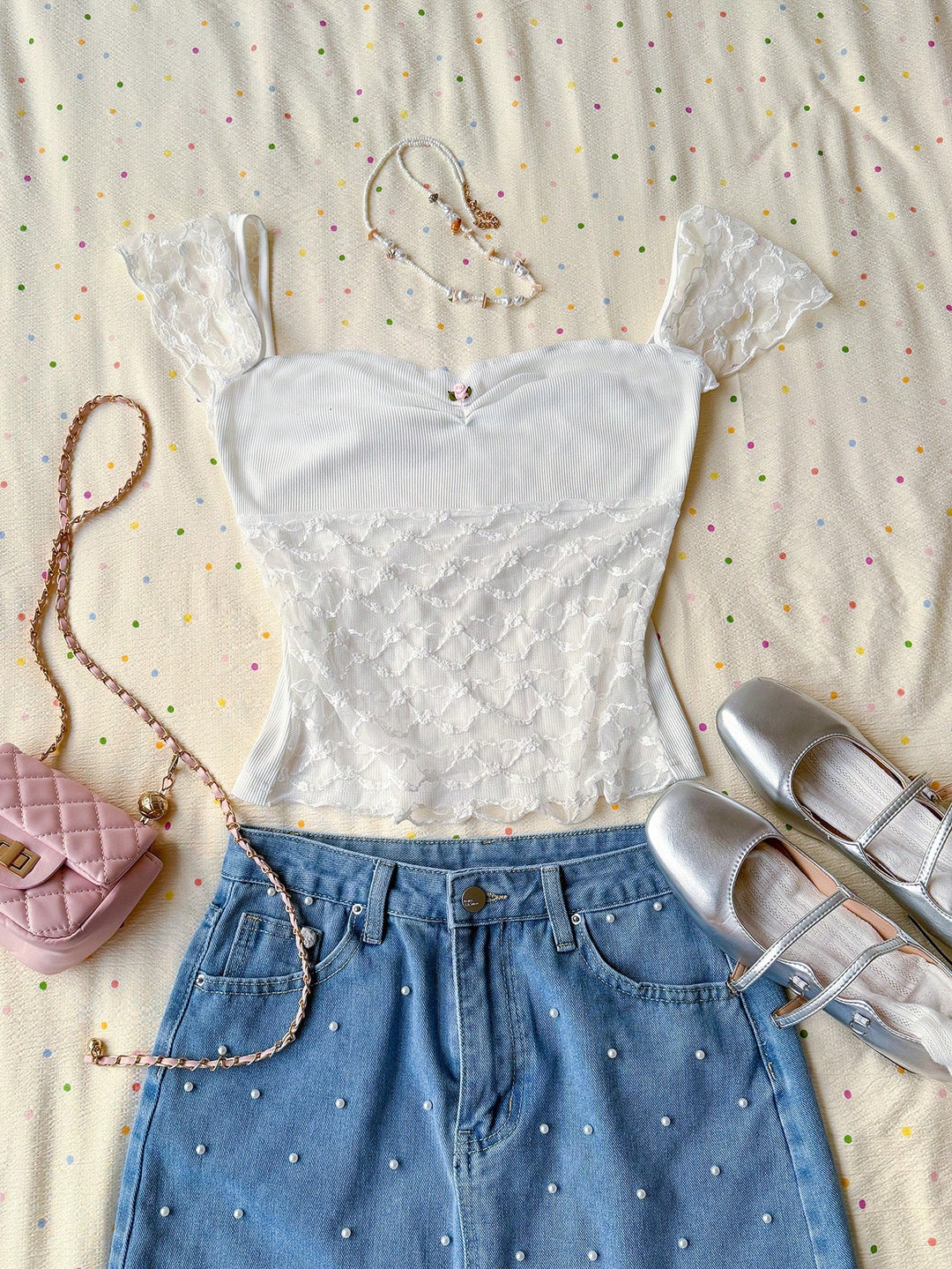Top SHEIN, alb