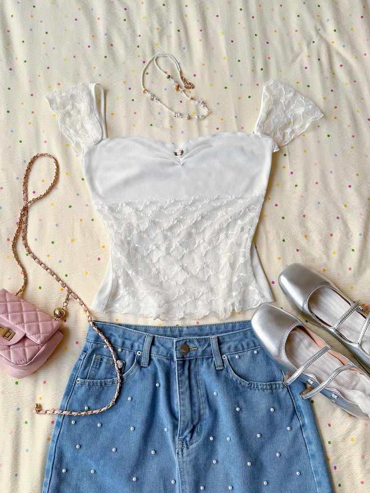 Top SHEIN, alb