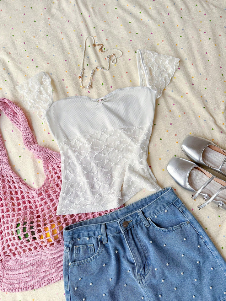 Top SHEIN, alb
