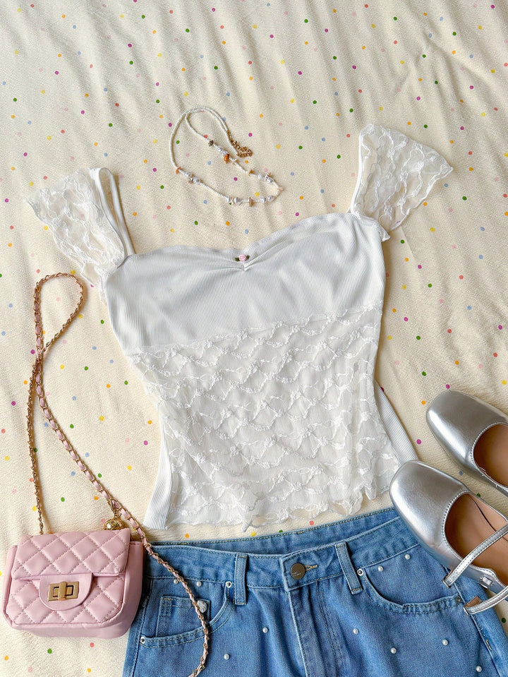 Top SHEIN, alb
