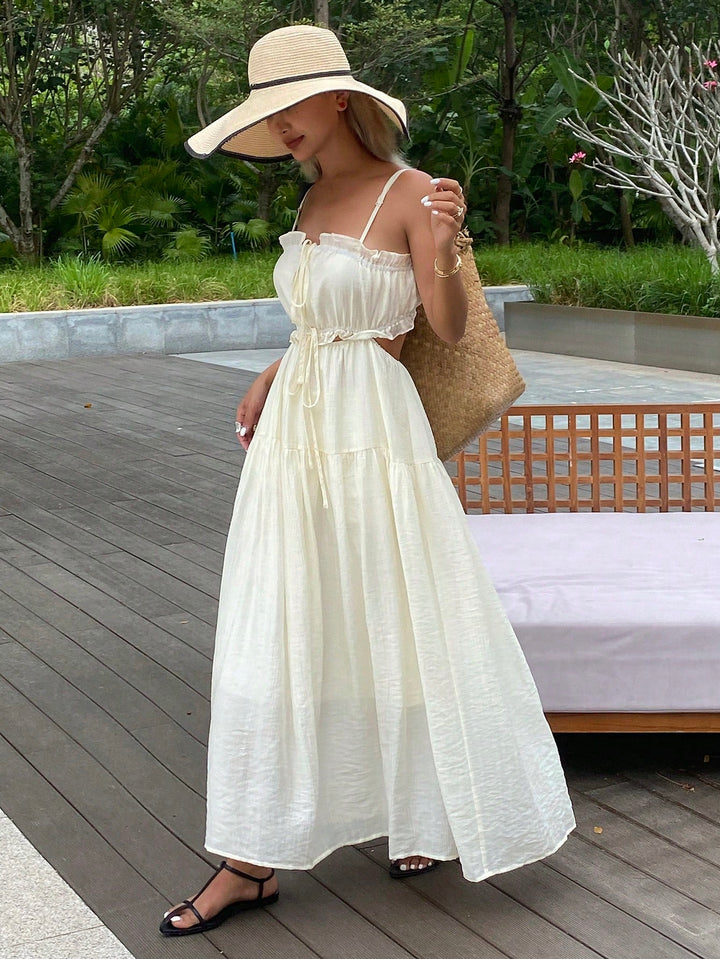 Rochie maxi SHEIN, crem