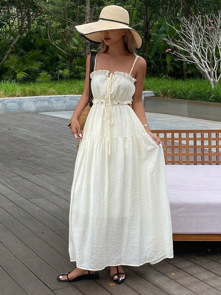 Rochie maxi SHEIN, crem