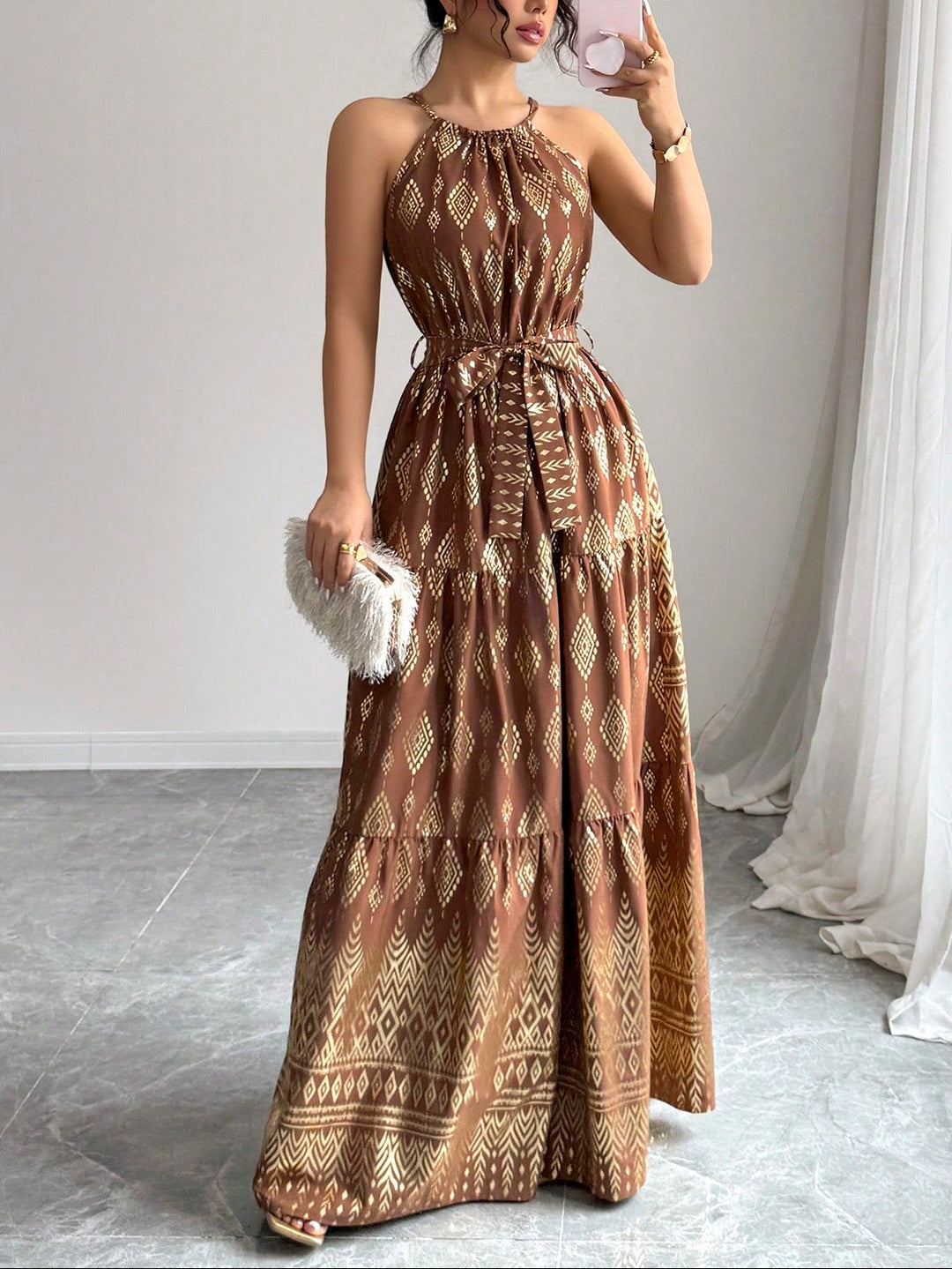 Rochie maxi Shein, mix culori