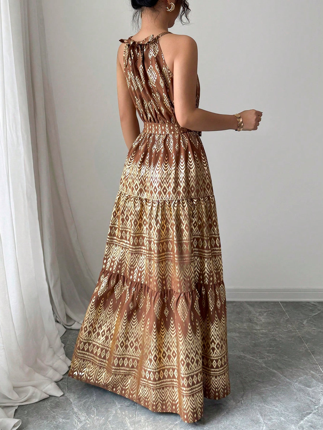Rochie maxi Shein, mix culori