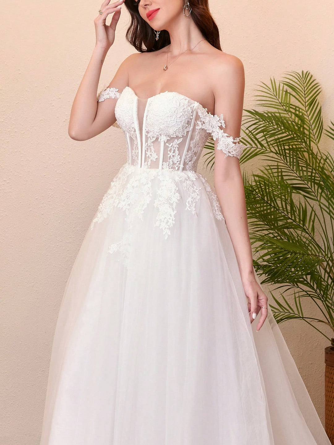 Rochie de mireasă SHEIN, bej