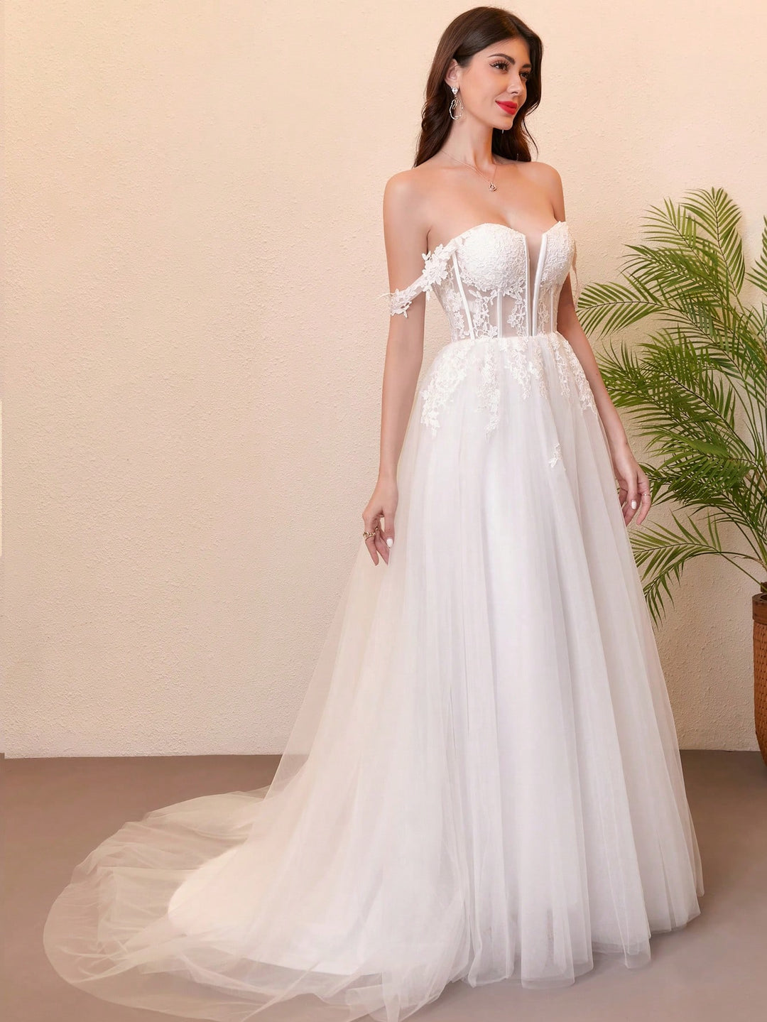 Rochie de mireasă SHEIN, bej