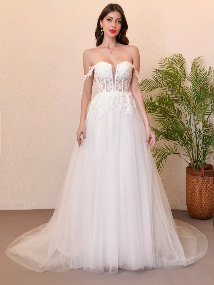 Rochie de mireasă SHEIN, bej