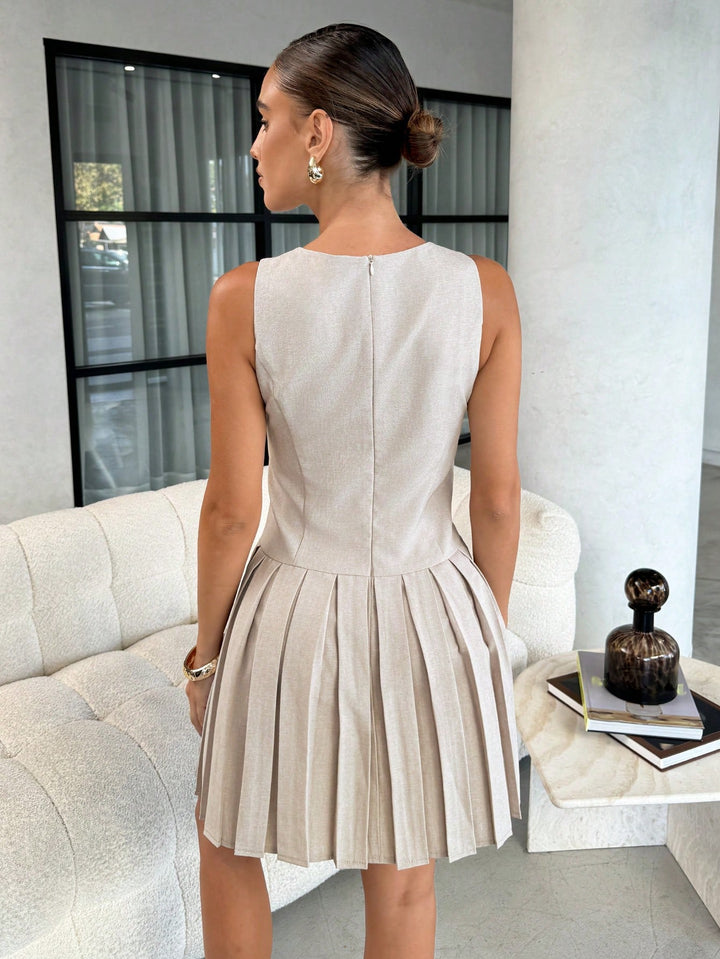 SHEIN bézs miniruha