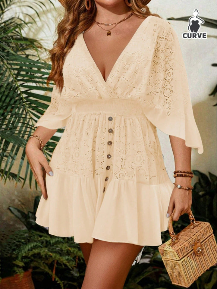 Rochie mini SHEIN, crem