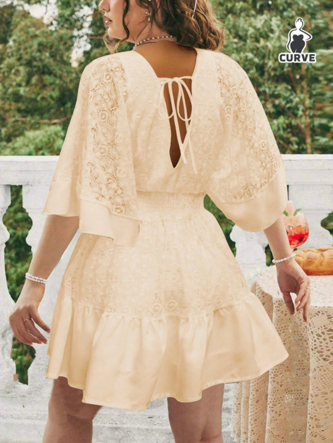 Rochie mini SHEIN, crem