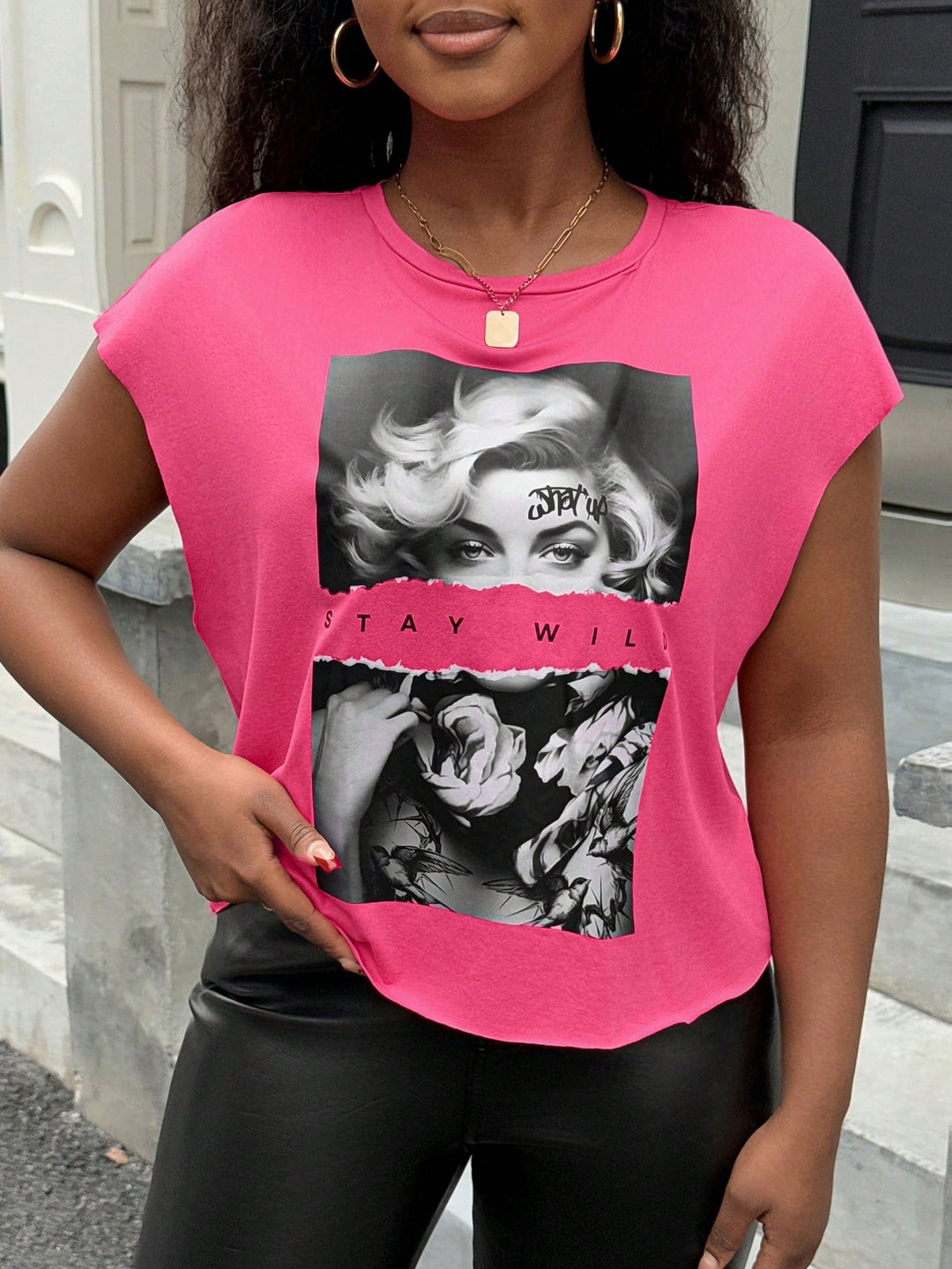 Tricou SHEIN, roz