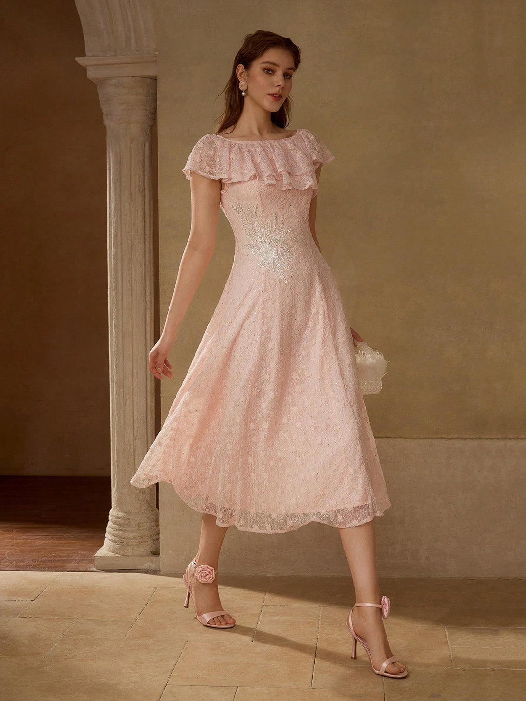 Rochie de ocazie SHEIN, roz
