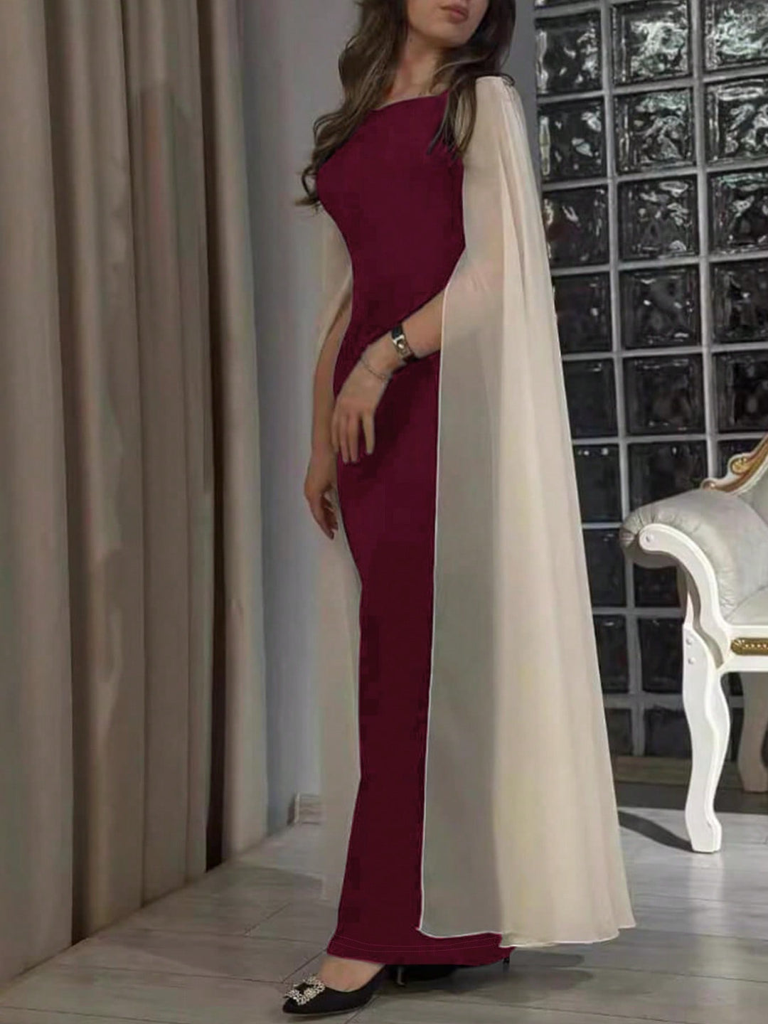 Rochie maxi SHEIN, vișiniu