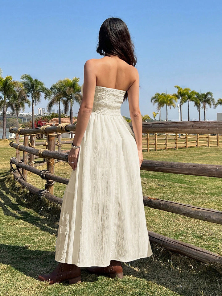 SHEIN maxi ruha, bézs