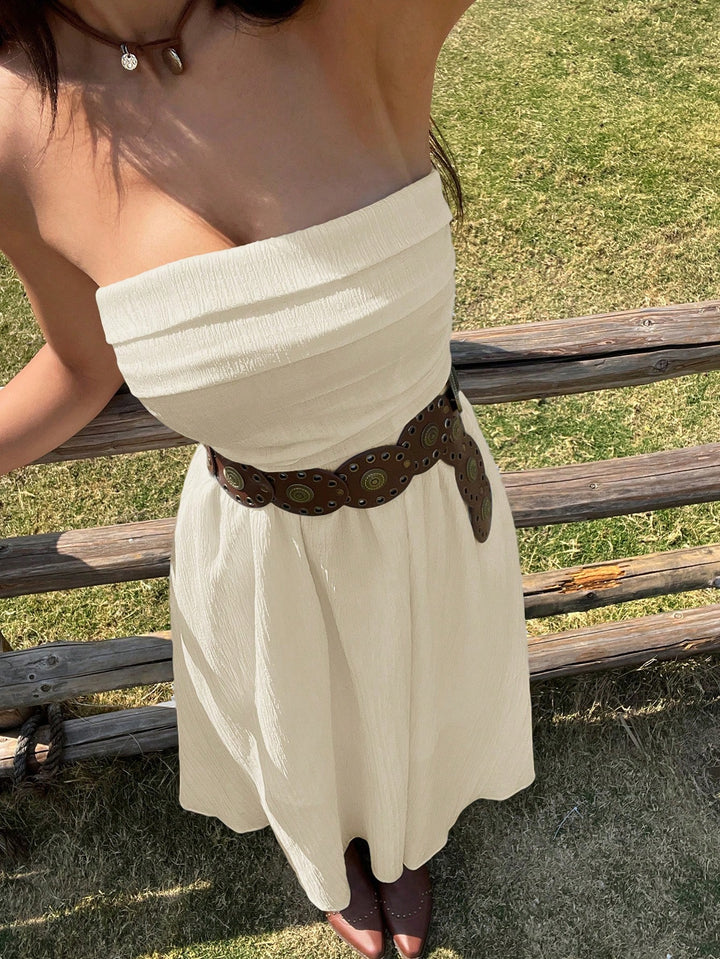 SHEIN maxi ruha, bézs