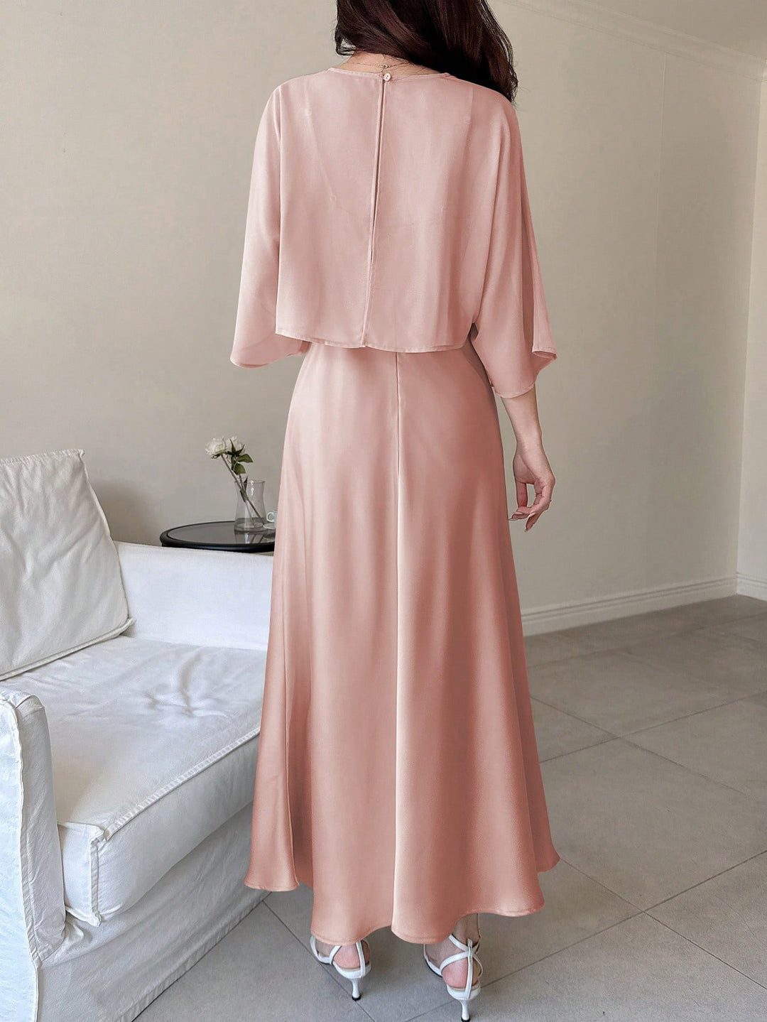 Rochie midi Shein, roz