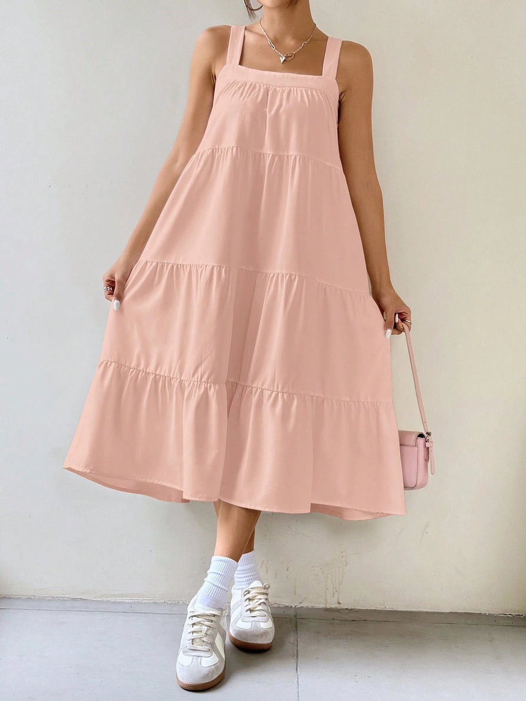 Rochie midi SHEIN, roz