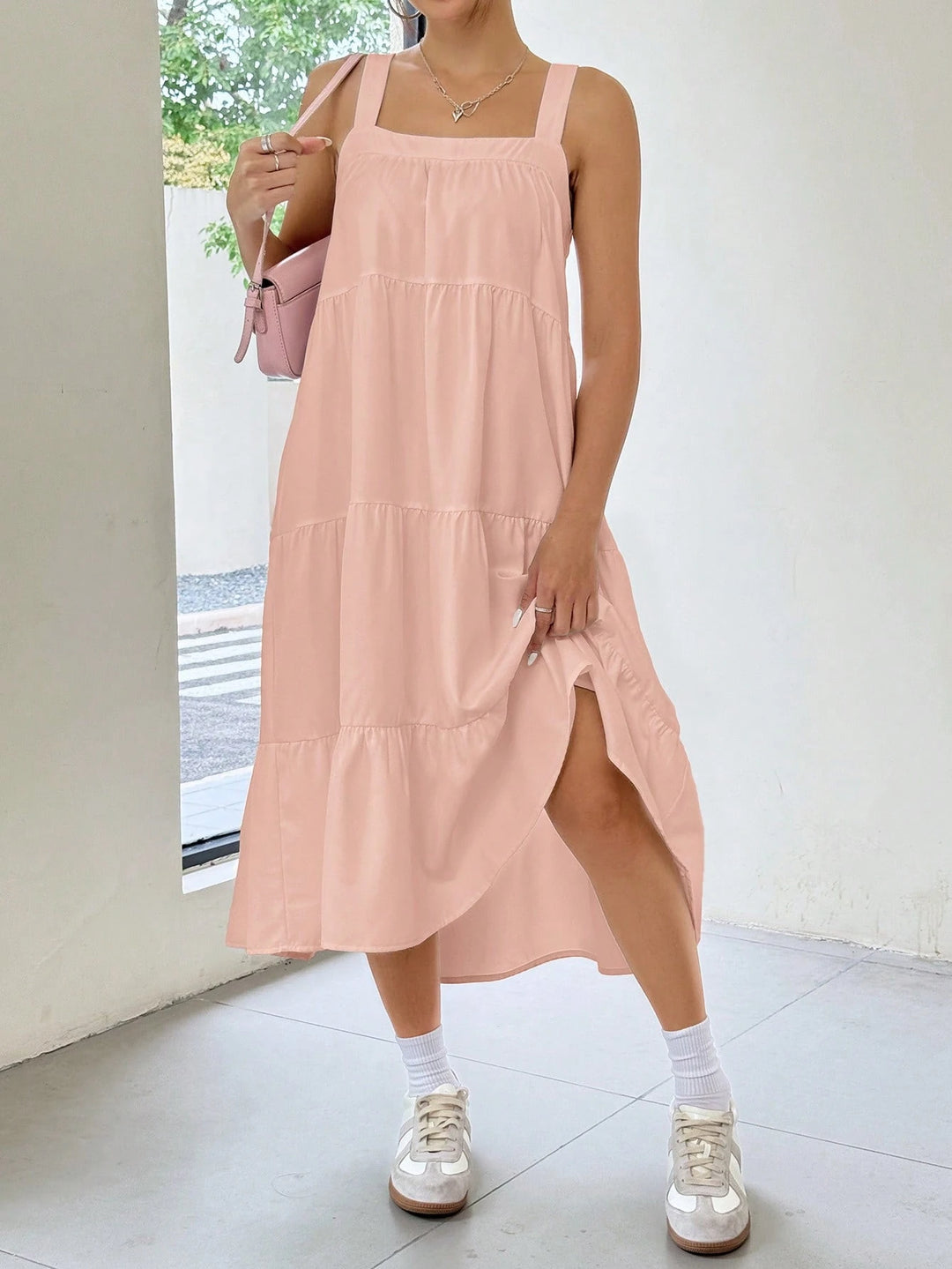 Rochie midi SHEIN, roz