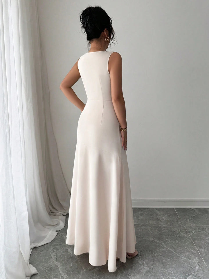 Rochie maxi SHEIN, crem