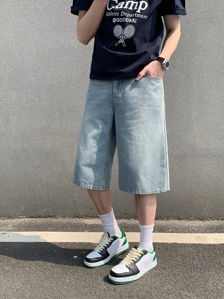 Pantaloni 3/4 SHEIN, albastru