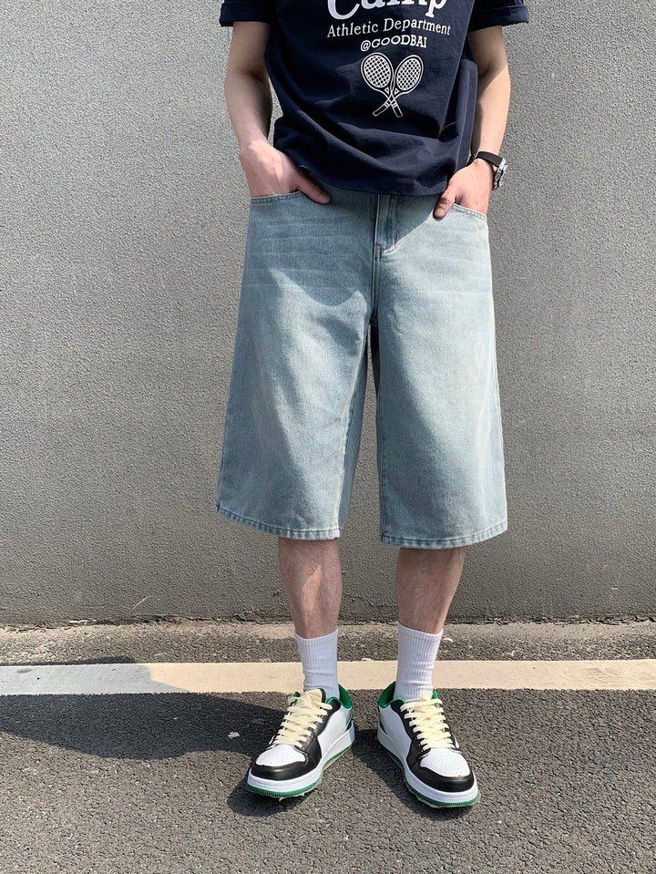 Pantaloni 3/4 SHEIN, albastru