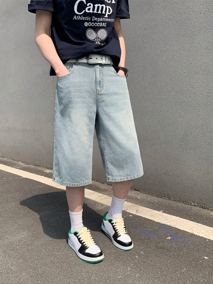 Pantaloni 3/4 SHEIN, albastru