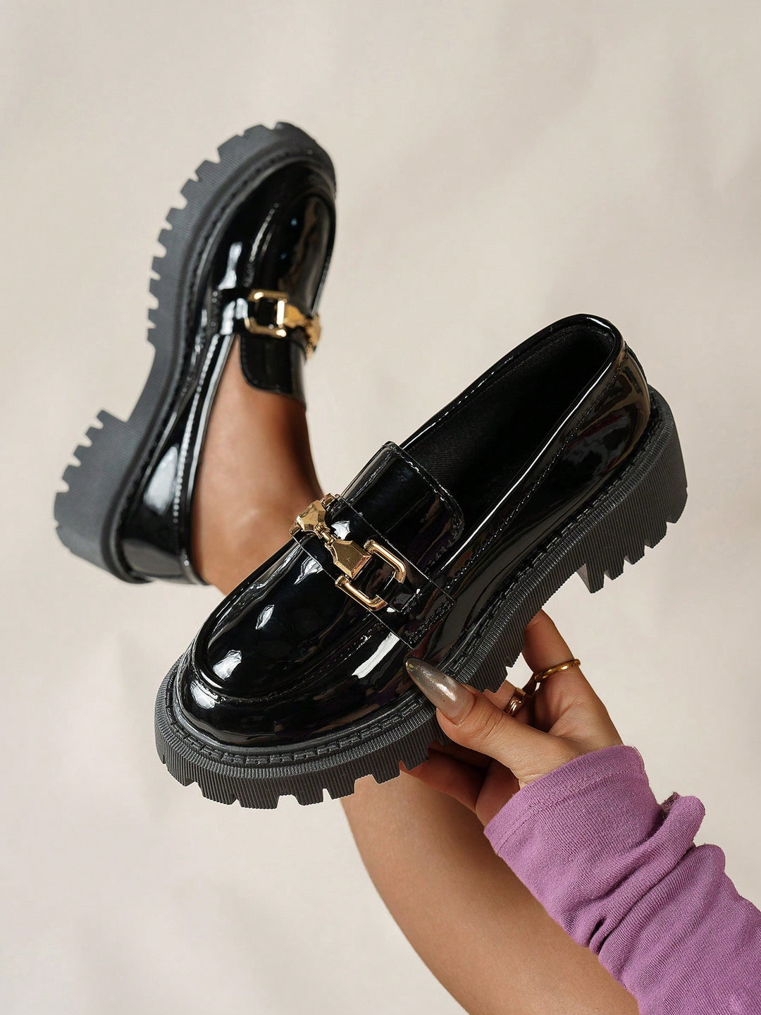 Mocasini SHEIN, negru
