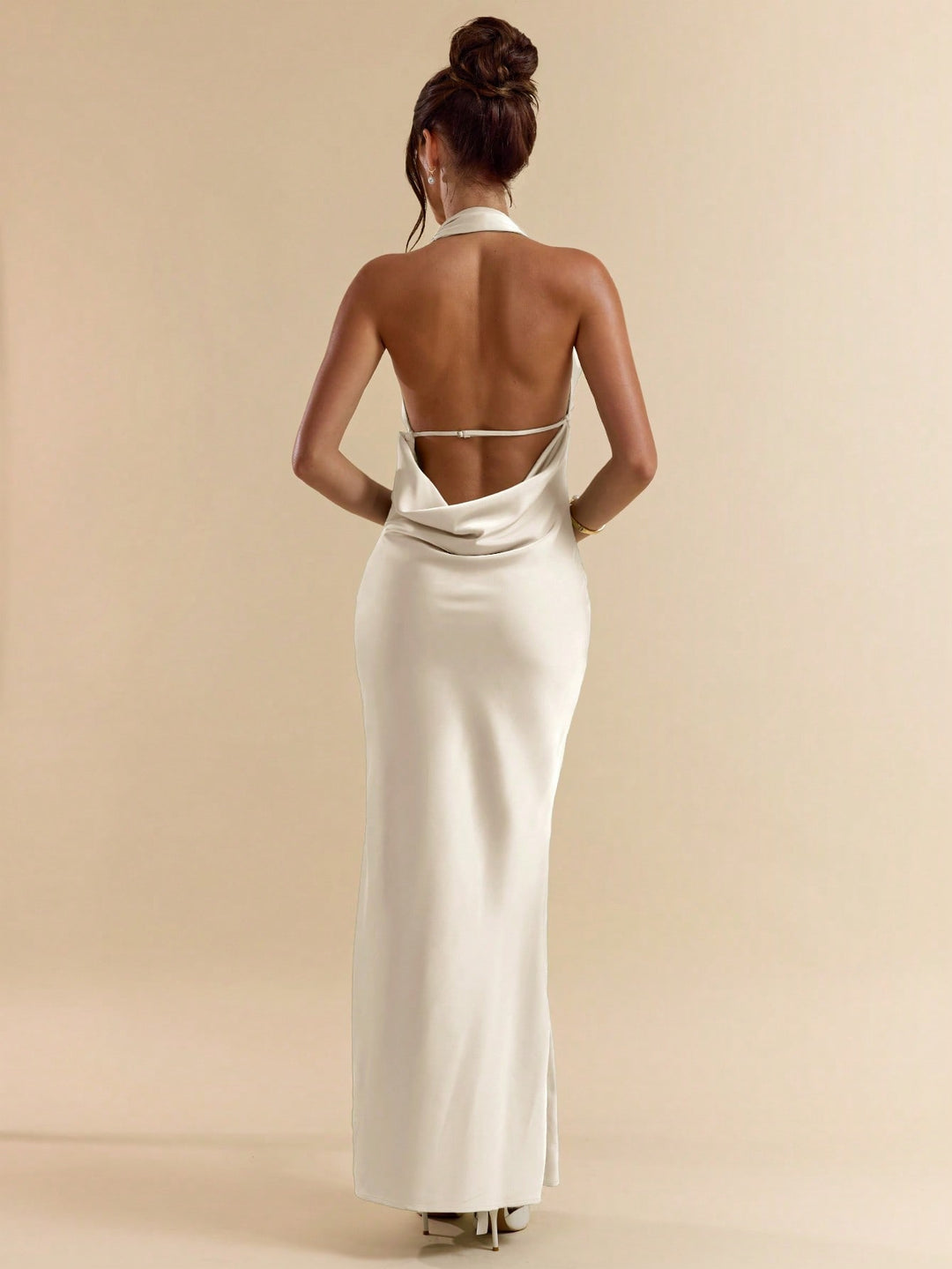 Rochie maxi SHEIN, crem