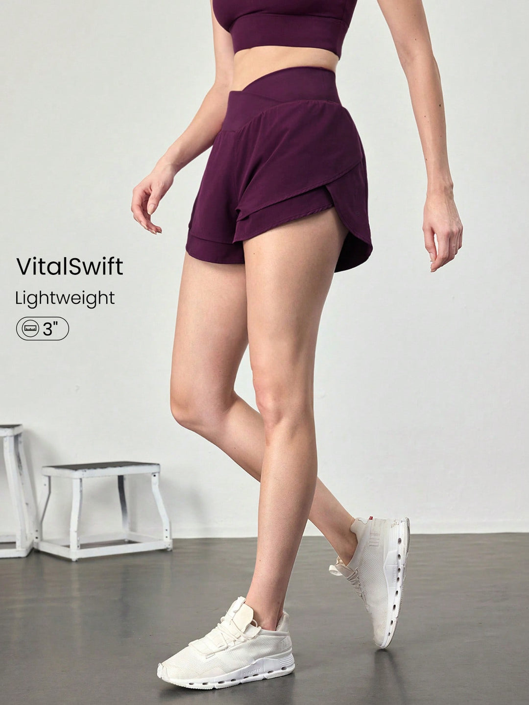 Pantaloni scurți SHEIN, vișiniu
