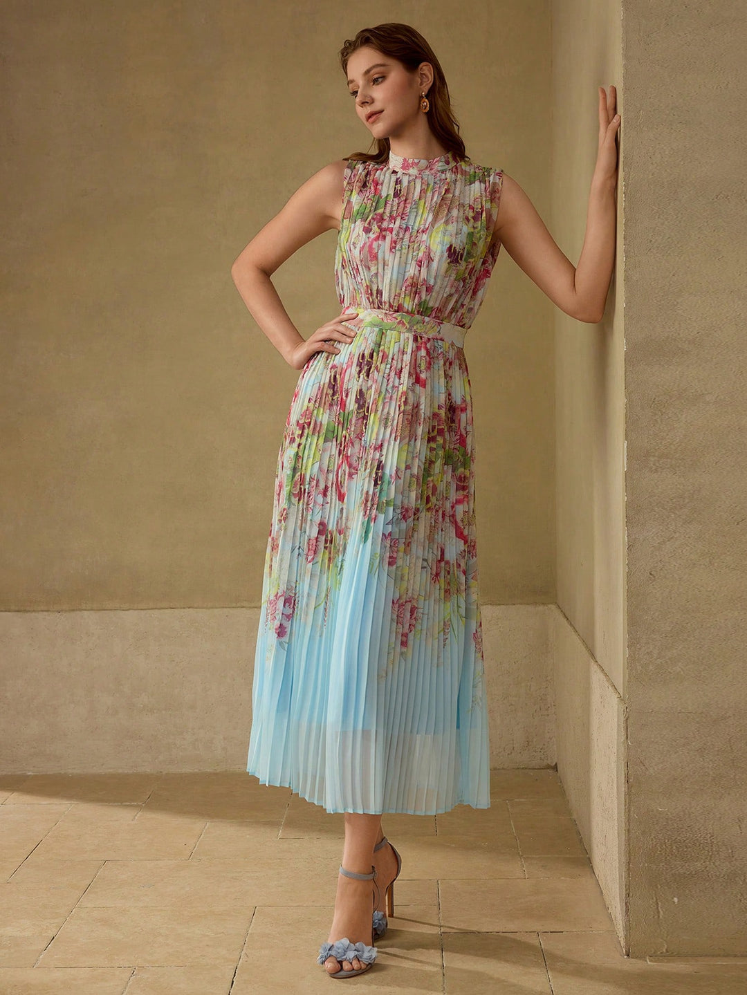 Rochie midi SHEIN, mix culori