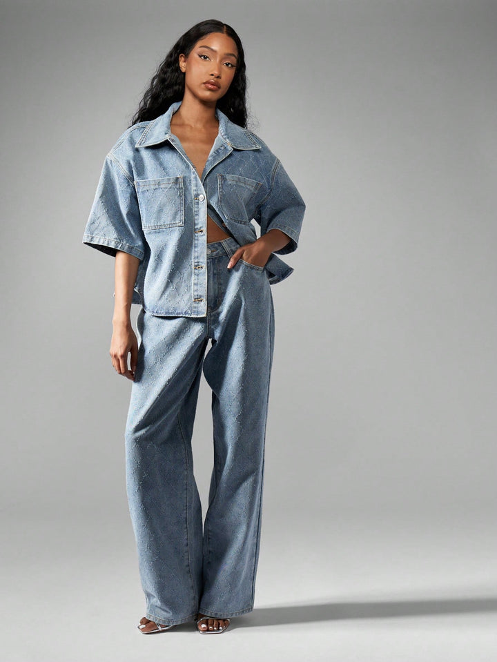 Jeans SHEIN, albastru