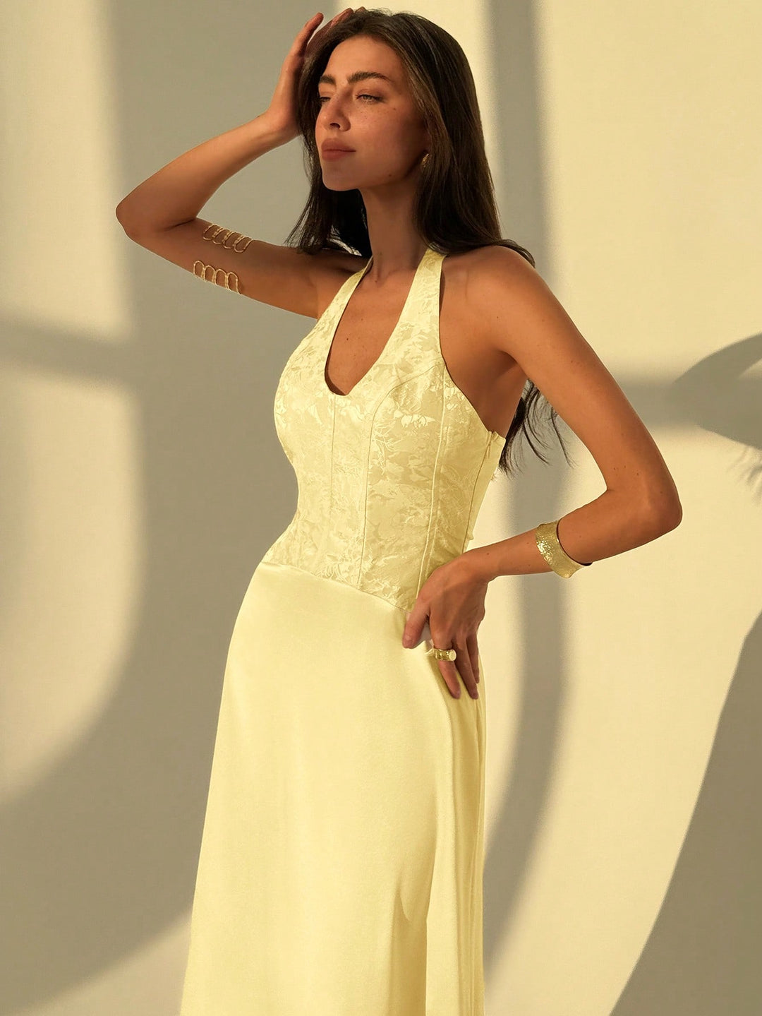 Rochie maxi SHEIN, galben