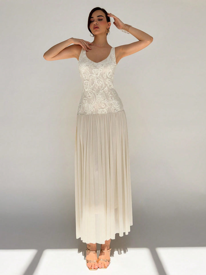 Rochie maxi SHEIN, bej