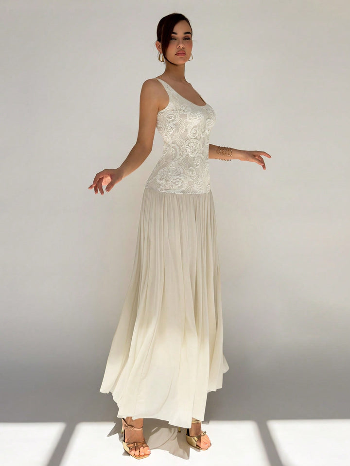Rochie maxi SHEIN, bej