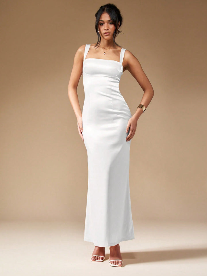 Rochie maxi SHEIN, alb