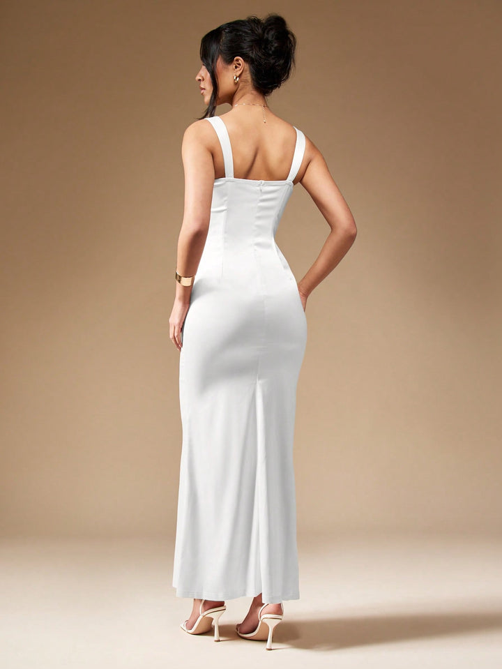 Rochie maxi SHEIN, alb