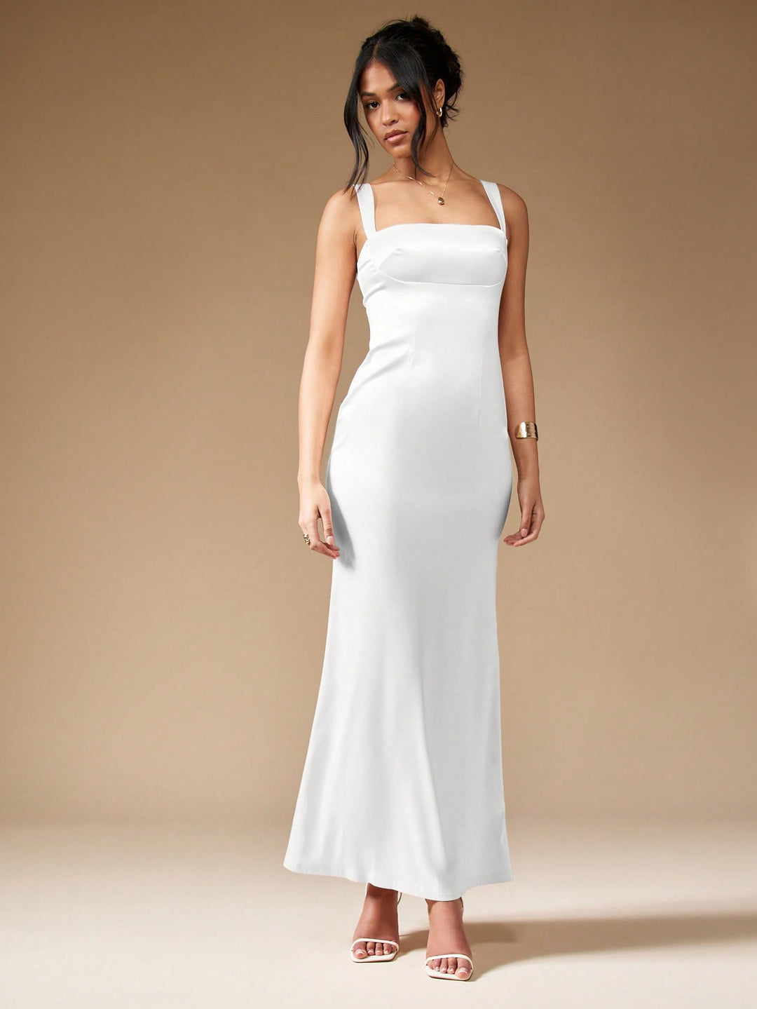 Rochie maxi SHEIN, alb