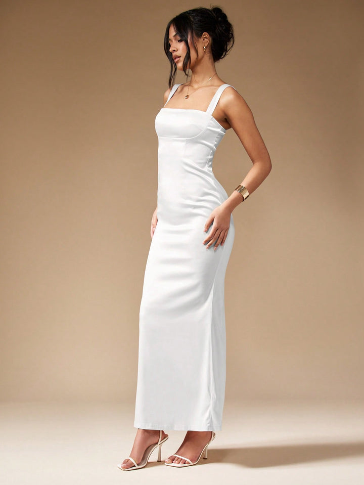 Rochie maxi SHEIN, alb