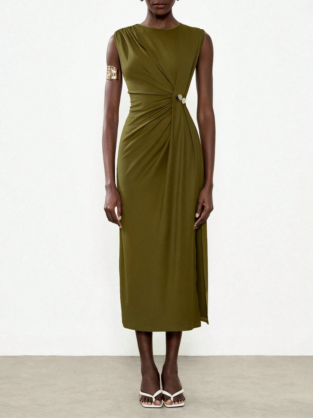 Rochie maxi SHEIN, verde
