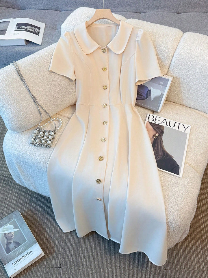 Rochie maxi SHEIN, crem