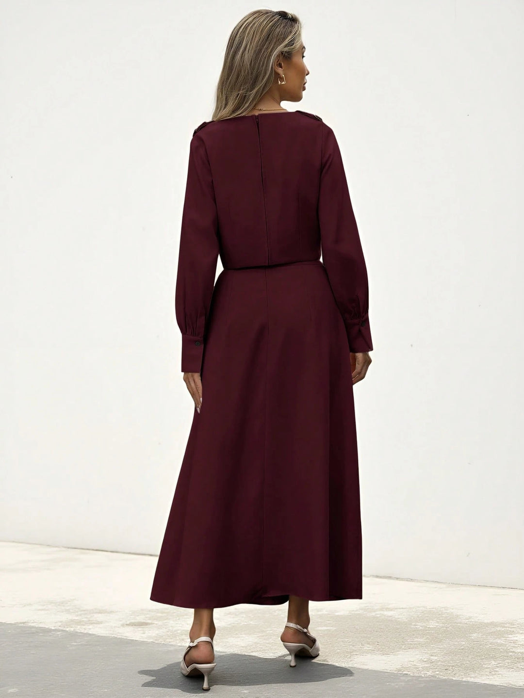 Rochie maxi SHEIN, vișiniu