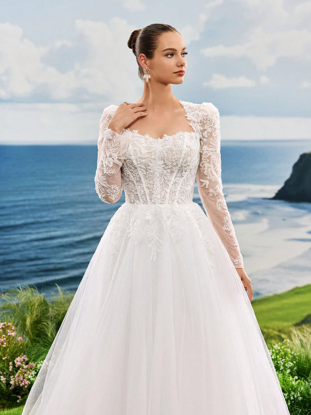 Rochie de ocazie și bridal  SHEIN, alb