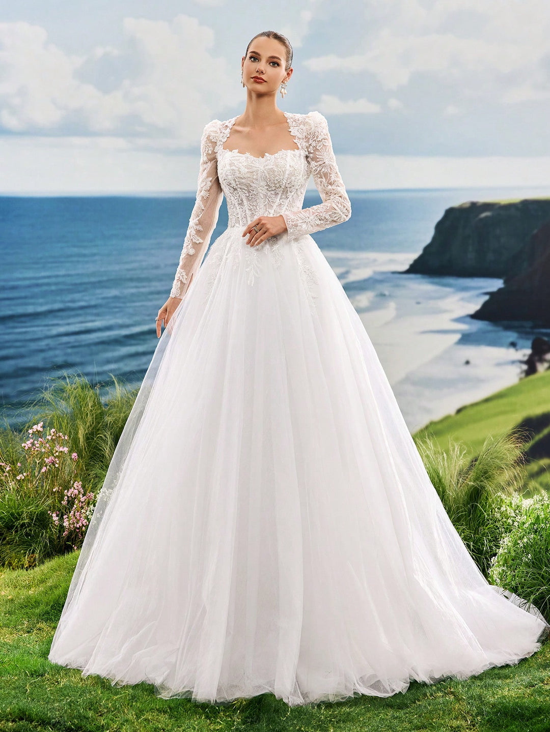 Rochie de ocazie și bridal  SHEIN, alb