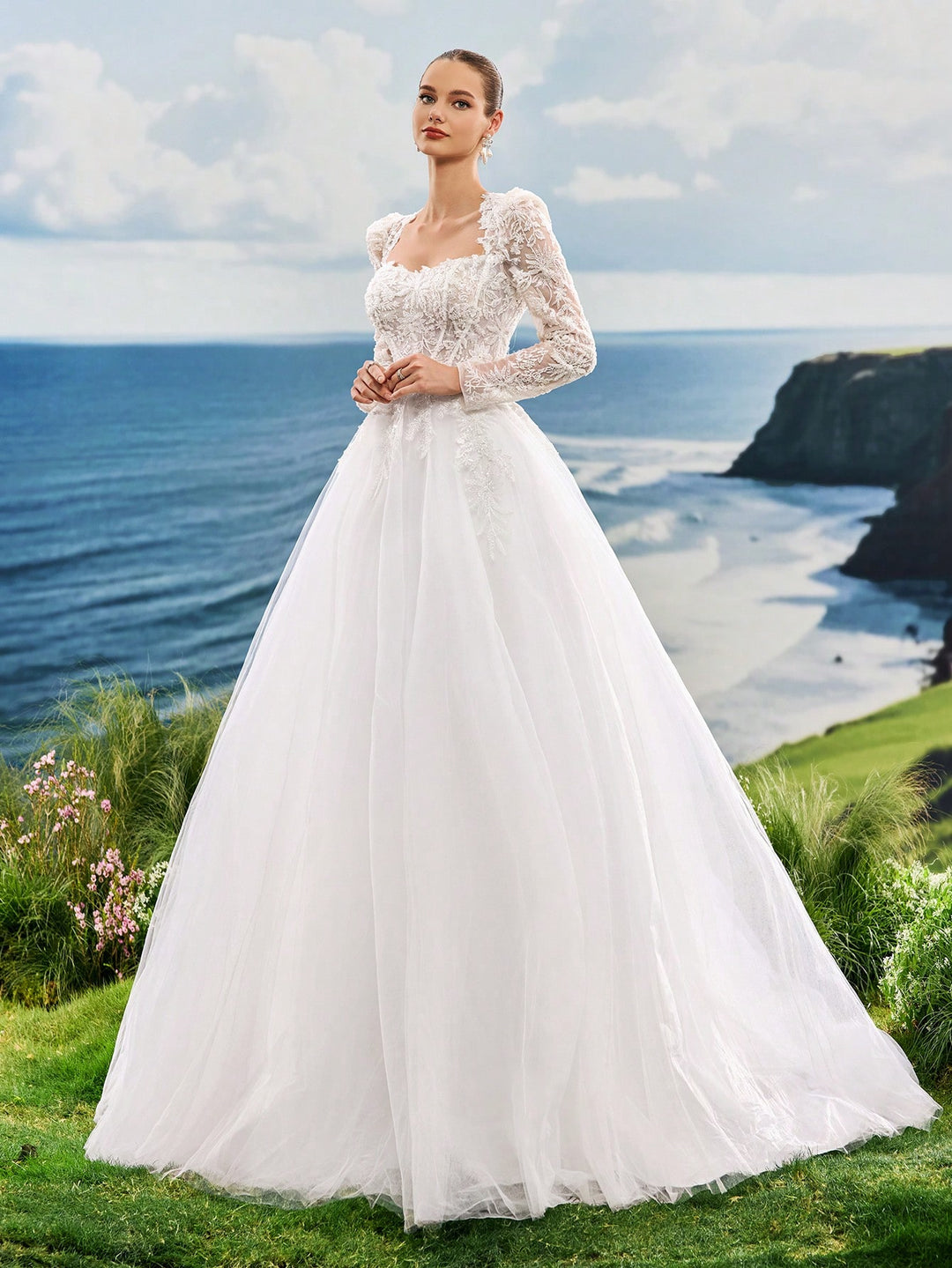 Rochie de ocazie și bridal  SHEIN, alb